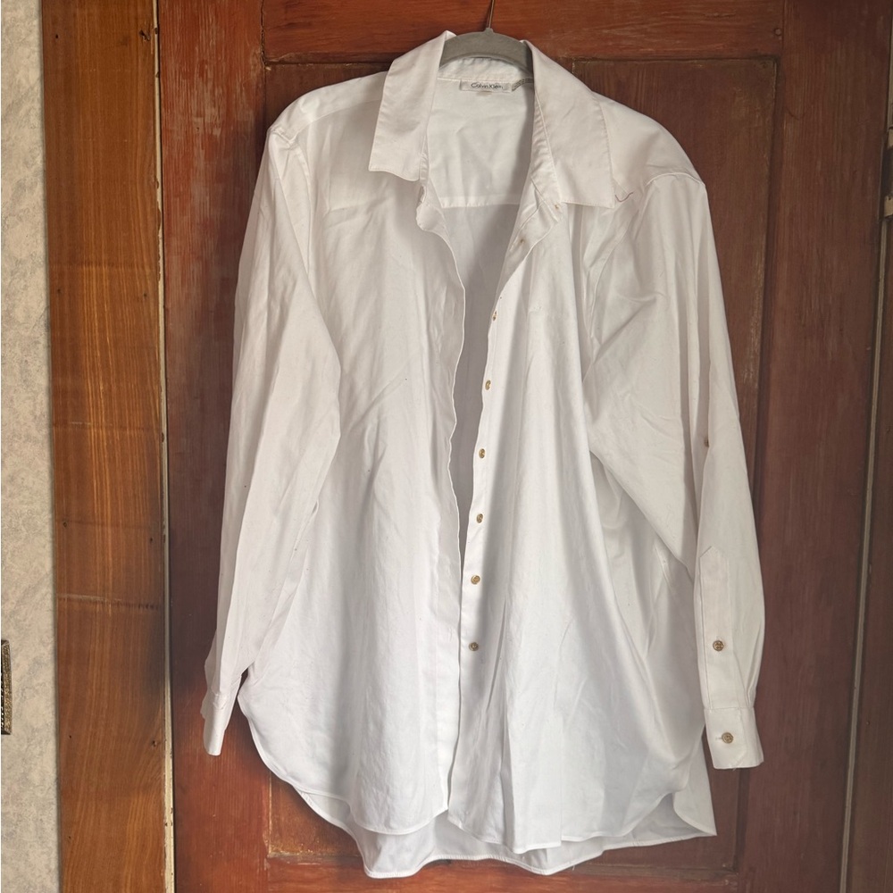 Calvin Klein White Button Down Shirt